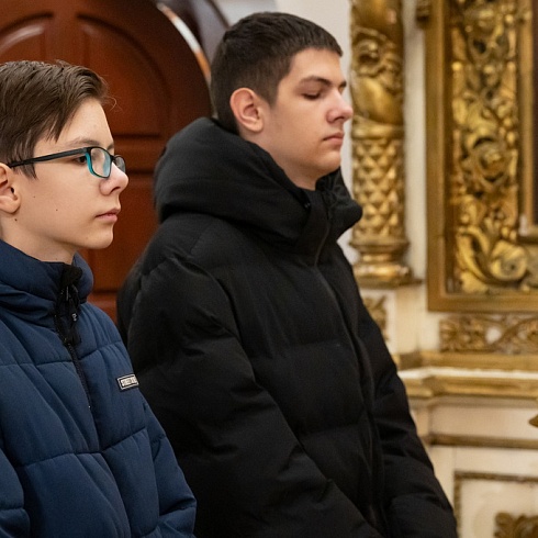 В праздник Сретения Господня митрополит Матфей совершил Литургию в кафедральном соборе