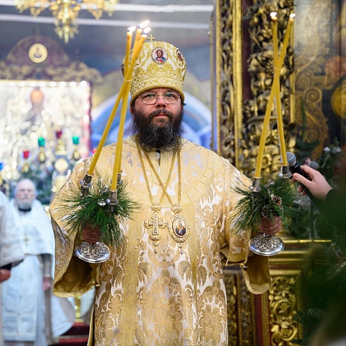 В празднование Крещения Господня митрополит Матфей совершил Литургию и Великое освящение воды в Свято-Троицком кафедральном соборе