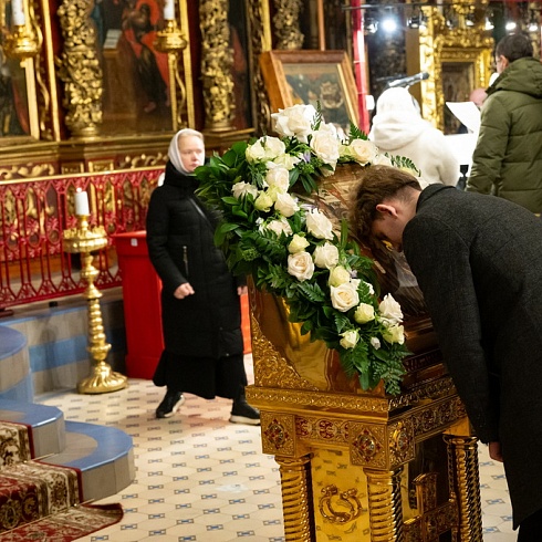 В праздник Сретения Господня митрополит Матфей совершил Литургию в кафедральном соборе