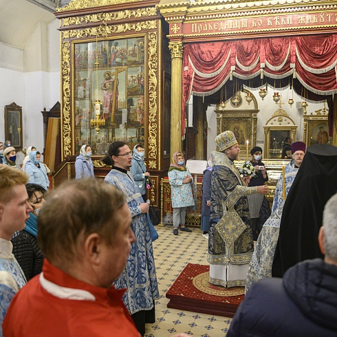 Праздник Рождества Пресвятой Богородицы торжественно отметили в Троицком соборе г. Пскова